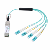 40G QSFP_ to 8x LC Connector Breakout Active Optical Cable